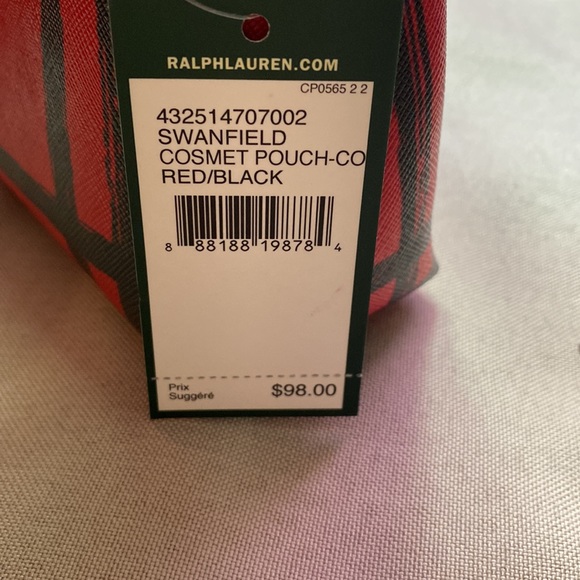 Ralph Lauren swan field cosmetic pouch - Picture 2 of 5